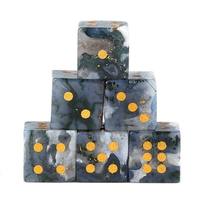 🌌🔮 Set de Dés en Pierre Naturelle – Énergie, Mystère & Prédictions 🎲✨