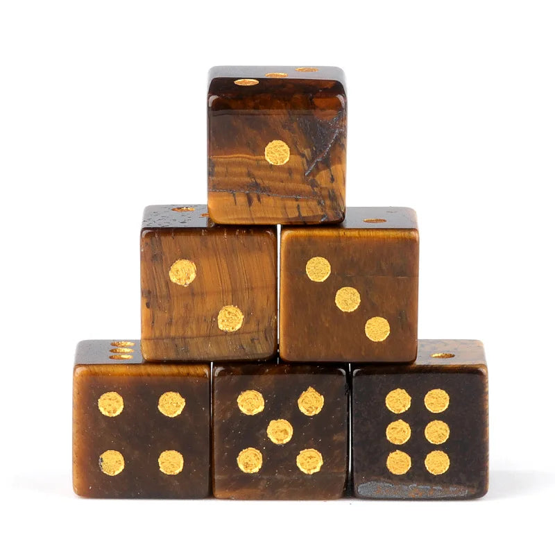 🌌🔮 Set de Dés en Pierre Naturelle – Énergie, Mystère & Prédictions 🎲✨