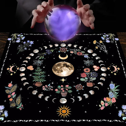 🌙🔮 Tapis Ésotérique pour Tirage de Tarots – Guidance & Spiritualité 🃏💫