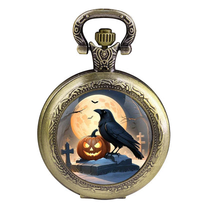 Montre à gousset quartz et corbeau