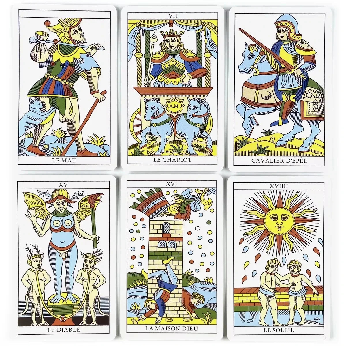 Mini Tarot Of Marseille Tarot Deck Leisure Party Table Gameplay Prophecy Oracle Cards Game,Family Gathering Games Montre à gousset