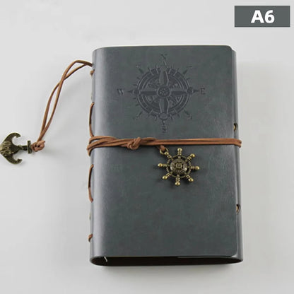 Retro Notebook Traveler Diary Leather Soft Cover Small Size 13x9cm Replaceable Kraft Paper Inner Notebooks &amp; Notepads