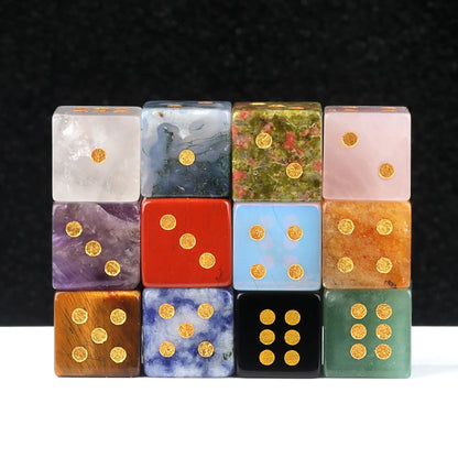 🌌🔮 Set de Dés en Pierre Naturelle – Énergie, Mystère & Prédictions 🎲✨
