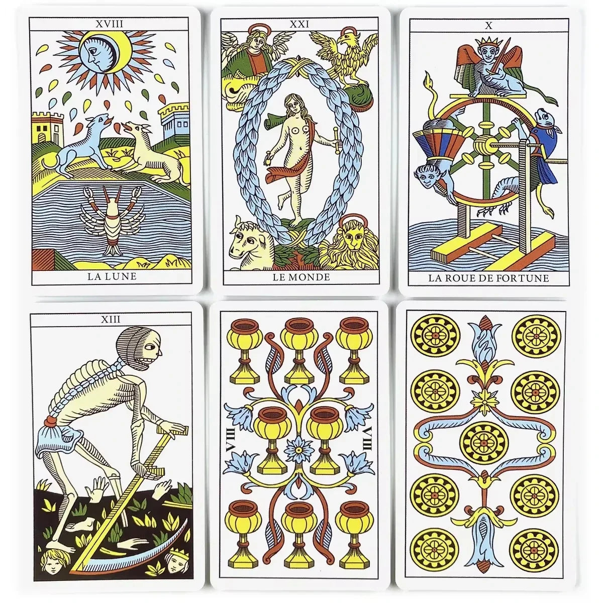 Mini Tarot Of Marseille Tarot Deck Leisure Party Table Gameplay Prophecy Oracle Cards Game,Family Gathering Games Montre à gousset