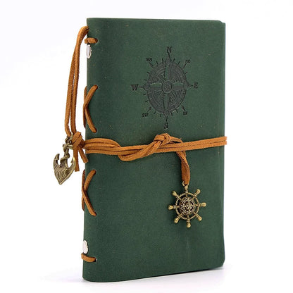 Retro Notebook Traveler Diary Leather Soft Cover Small Size 13x9cm Replaceable Kraft Paper Inner Notebooks &amp; Notepads