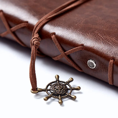 Retro Notebook Traveler Diary Leather Soft Cover Small Size 13x9cm Replaceable Kraft Paper Inner Notebooks &amp; Notepads