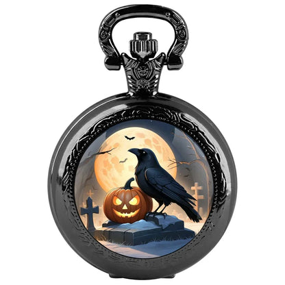 Montre à gousset quartz et corbeau