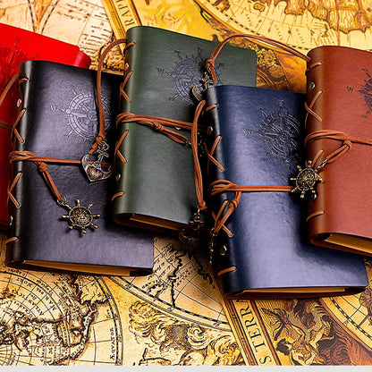 Retro Notebook Traveler Diary Leather Soft Cover Small Size 13x9cm Replaceable Kraft Paper Inner Notebooks &amp; Notepads