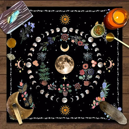 🌙🔮 Tapis Ésotérique pour Tirage de Tarots – Guidance & Spiritualité 🃏💫