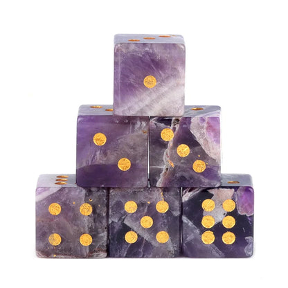🌌🔮 Set de Dés en Pierre Naturelle – Énergie, Mystère & Prédictions 🎲✨