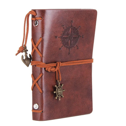 Retro Notebook Traveler Diary Leather Soft Cover Small Size 13x9cm Replaceable Kraft Paper Inner Notebooks &amp; Notepads