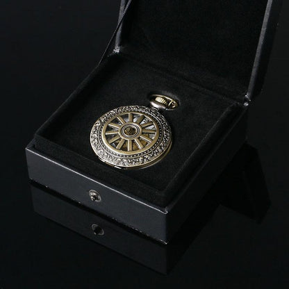 Ecrin pour montre de poche en cuir noir Ma montre à gousset