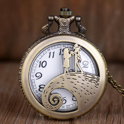 Montre à gousset Mouvement quartz thématique Halloween Ma montre à gousset