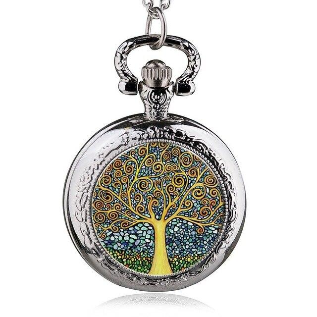 Montre à gousset arbre de vie et mouvement quartz Ma montre à gousset