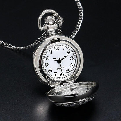 Montre à gousset avec pierres blanches en forme de fleur Ma montre à gousset