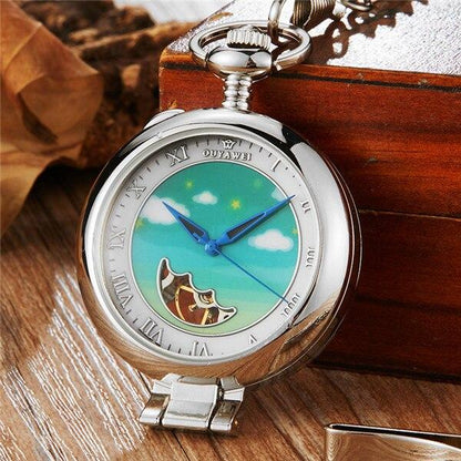 Montre à gousset boitier couleur or avec capot repose bureau et mouvement mécanique Ma montre à gousset