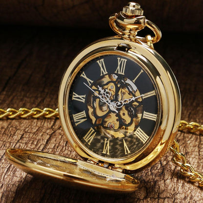 Montre à gousset boitier doré et chiffres Romains Ma montre à gousset