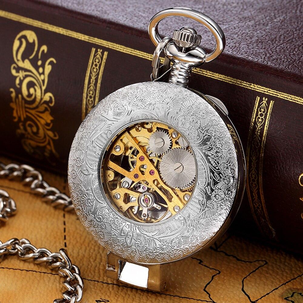 Montre à gousset de bureau boitier et cadrans doré et mouvement mécanique à remontage manuel Ma montre à gousset