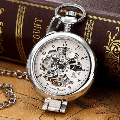 Montre à gousset de bureau boitier et cadrans doré et mouvement mécanique à remontage manuel Ma montre à gousset