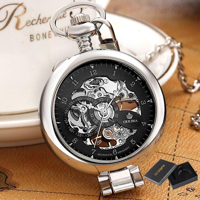 Montre à gousset de bureau boitier et cadrans doré et mouvement mécanique à remontage manuel Ma montre à gousset