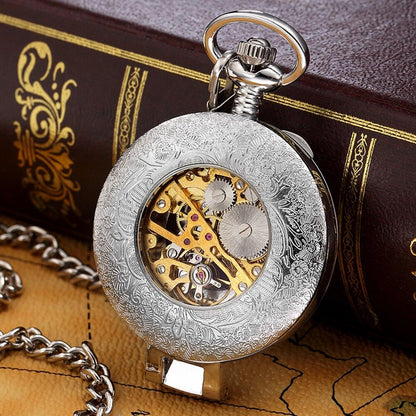 Montre à gousset de bureau boitier et cadrans doré et mouvement mécanique à remontage manuel Ma montre à gousset