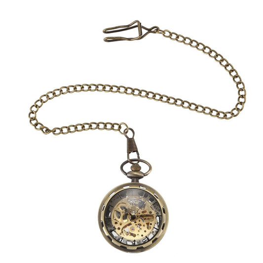 Montre à gousset mécanique à mouvement automatique et remontage manuel et balancier type squelette Ma montre à gousset