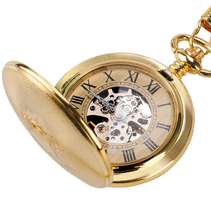Montre à gousset mécanique à remontage automatique par balancier et manuel boitier doré Ma montre à gousset
