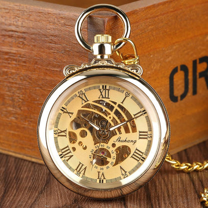 Montre à gousset mécanique à remontage manuel  doré sans capot Ma montre à gousset