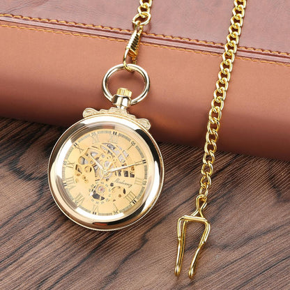 Montre à gousset mécanique à remontage manuel  doré sans capot Ma montre à gousset