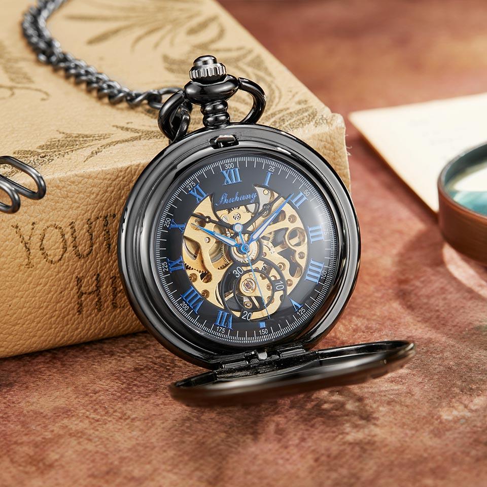 Montre à gousset mecanique à remontage manuel ailes d'anges Ma montre à gousset