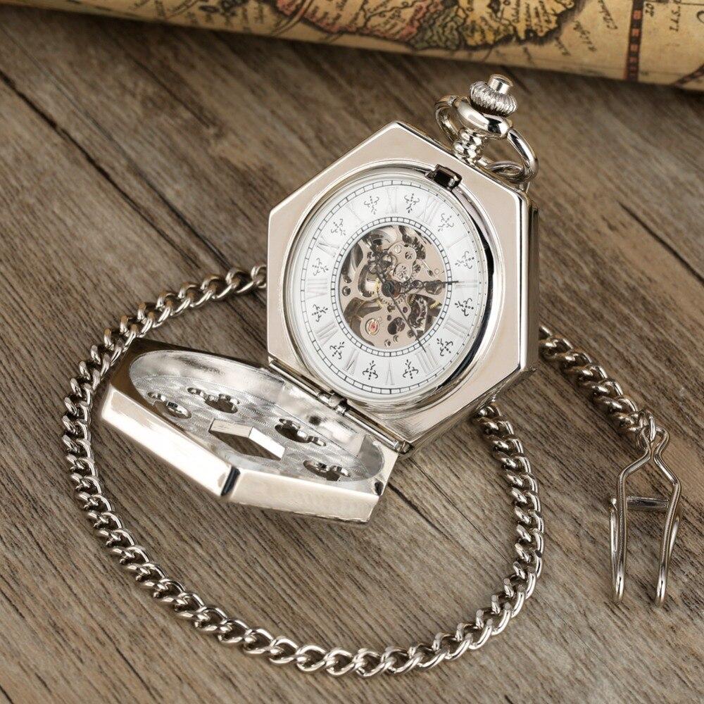 Montre à gousset mécanique à remontage manuel boitier Octogonal couleur cuivre ou argent Ma montre à gousset
