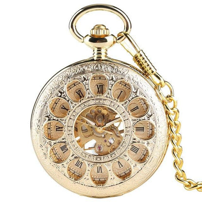 Montre à gousset mécanique à remontage manuel boitier doré Ma montre à gousset