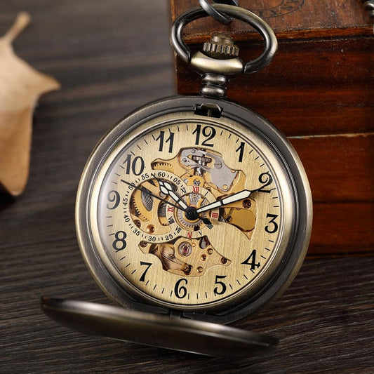 Montre à gousset mécanique à remontage manuel couleur bronze Ma montre à gousset