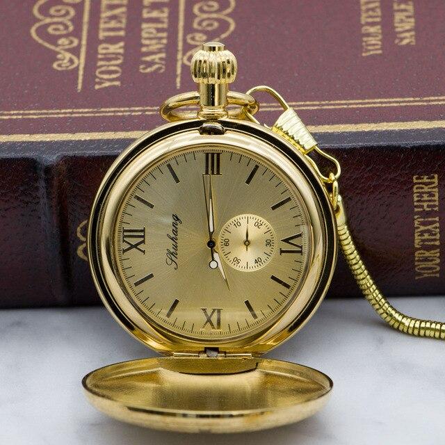 Montre à gousset mécanique à remontage manuel couleur or Ma montre à gousset