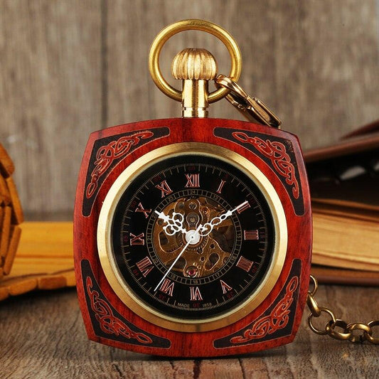 Montre à gousset mécanique à remontage manuel, boitier carré Ma montre à gousset