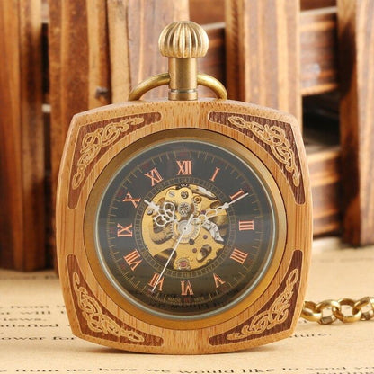 Montre à gousset mécanique à remontage manuel, boitier carré Ma montre à gousset