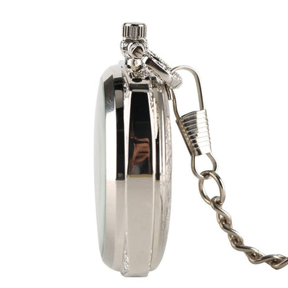 Montre à gousset mécanique à remontage manuel, de forme carré, gravure et cadrans ouvert Ma montre à gousset