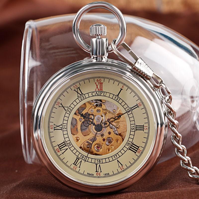 Montre à gousset mécanique automatique à remontage manuel et par balancier moderne et chrome Ma montre à gousset