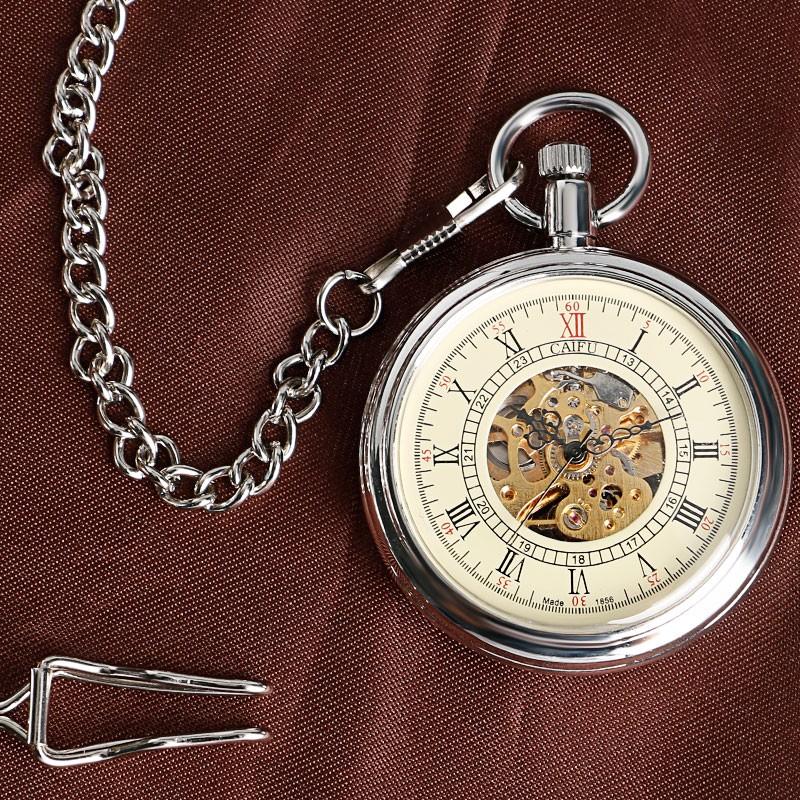 Montre à gousset mécanique automatique à remontage manuel et par balancier moderne et chrome Ma montre à gousset