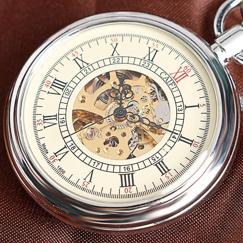 Montre à gousset mécanique automatique à remontage manuel et par balancier moderne et chrome Ma montre à gousset