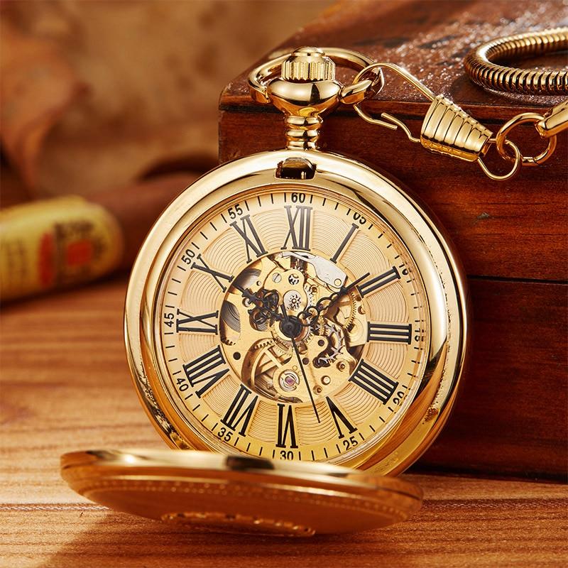 Automatic mechanical pocket watch with balance wheel winding