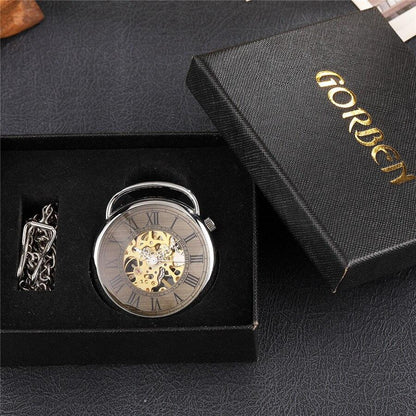Montre à gousset mécanique et mouvement à remontage manuel avec barre d'accroche moderne Ma montre à gousset