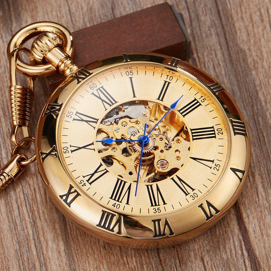 Montre à gousset mouvement automatique à remontage par balancier couleur or ou argent Ma montre à gousset