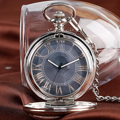 Montre à gousset mouvement automatique à remontage par balancier et cadran avec chiffres Romains Ma montre à gousset