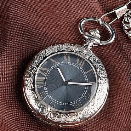 Montre à gousset mouvement automatique à remontage par balancier et cadran avec chiffres Romains Ma montre à gousset