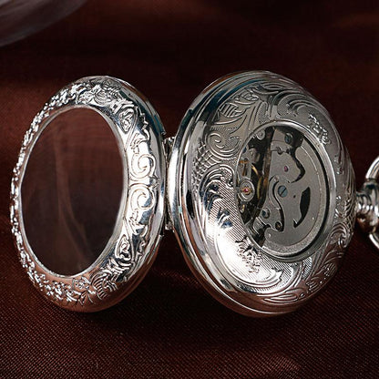Montre à gousset mouvement automatique à remontage par balancier et cadran avec chiffres Romains Ma montre à gousset
