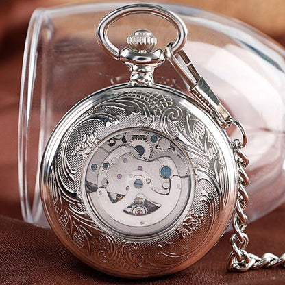 Montre à gousset mouvement automatique à remontage par balancier et cadran avec chiffres Romains Ma montre à gousset