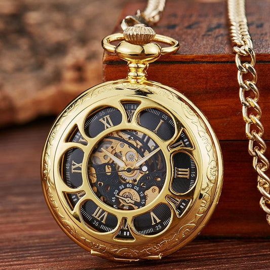 Montre à gousset mouvement mécanique à remontage manuel capot avant et arrière ouvert Ma montre à gousset