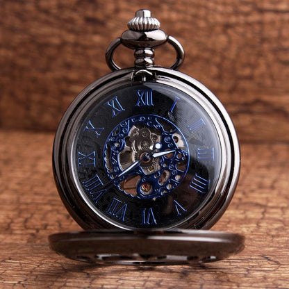 Montre à gousset mouvement mécanique à remontage manuel capot avant et arrière ouvert Ma montre à gousset