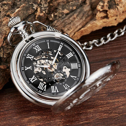 Montre à gousset mouvement mécanique à remontage manuel capot avant et arrière ouvert Ma montre à gousset